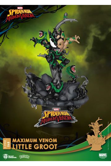 Marvel Comics D-Stage PVC Diorama Maximum Venom Little Groot 16 cm