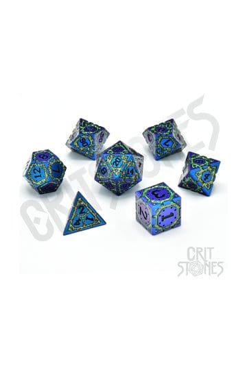 CritStones Metal Dice Set Twilight Grove (7)