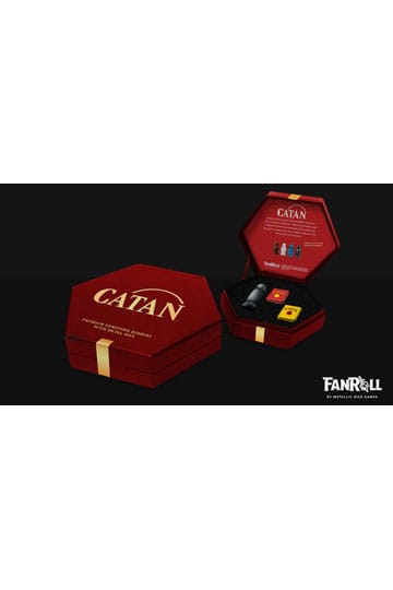 Catan Upgrade dice set Robber & Metal: Hematite