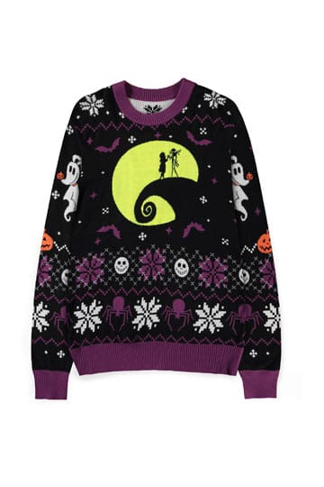 Nightmare Before Christmas Sweater Glow in the Dark (Christmas Jumper) (L)