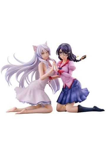 Nekomonogatari Monogatari Series PVC Statues Tsubasa Hanekawa Set (re-run) 19 cm