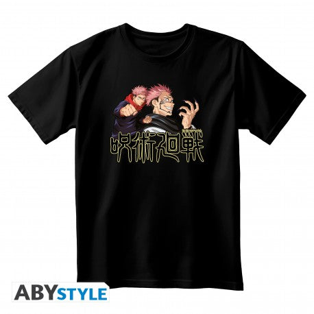 JUJUTSU KAISEN T-SHIRT – UNISEX BLACK – ITADORI & SUKUNA [MEDIUM]